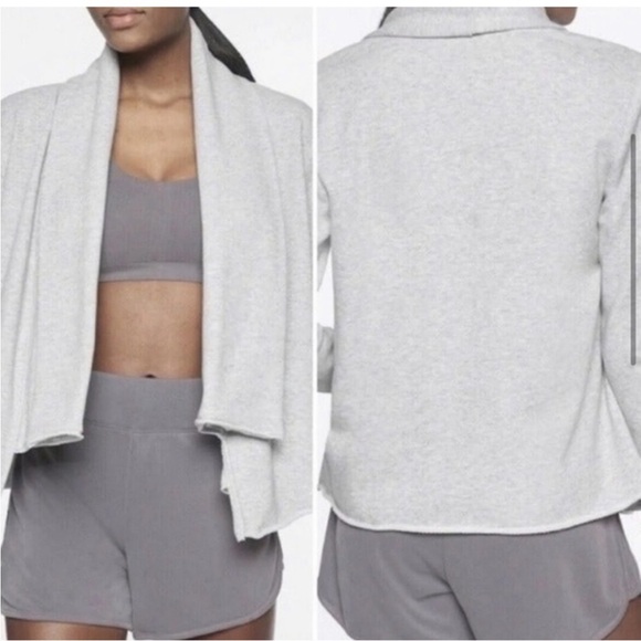 Athleta Tranquility Wrap Gray Open Front Cardigan Sweater Women’s Size XXS - Picture 2 of 8
